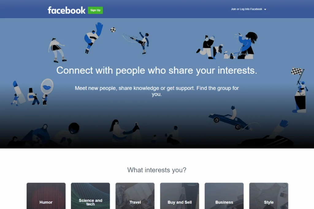 Facebook Groups Homepage