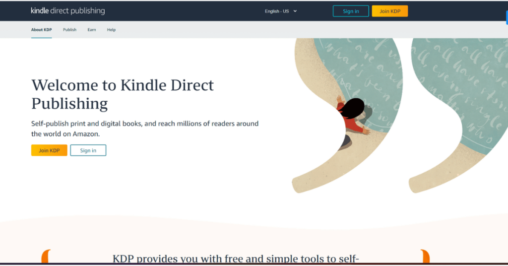 Amazon KDP Homepage