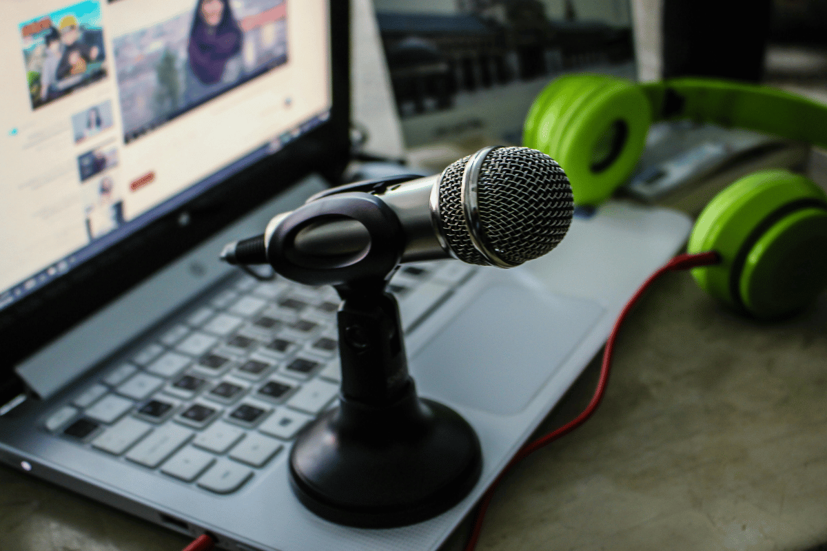 A microphone and headphones: the modern storyteller's toolkit.