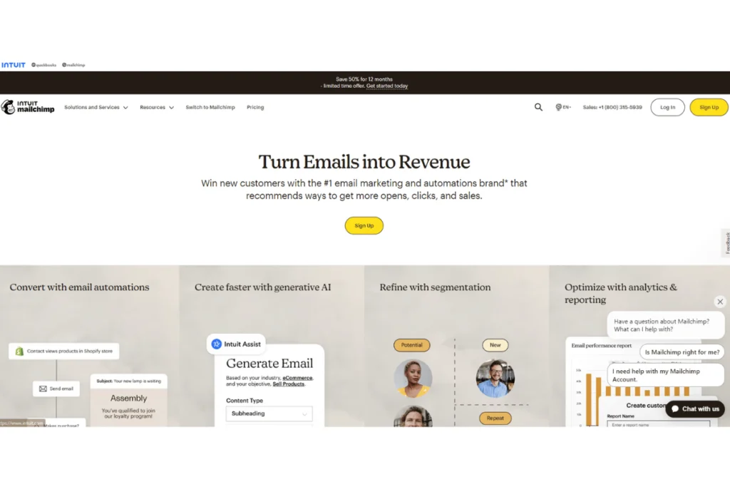 MailChimp Homepage