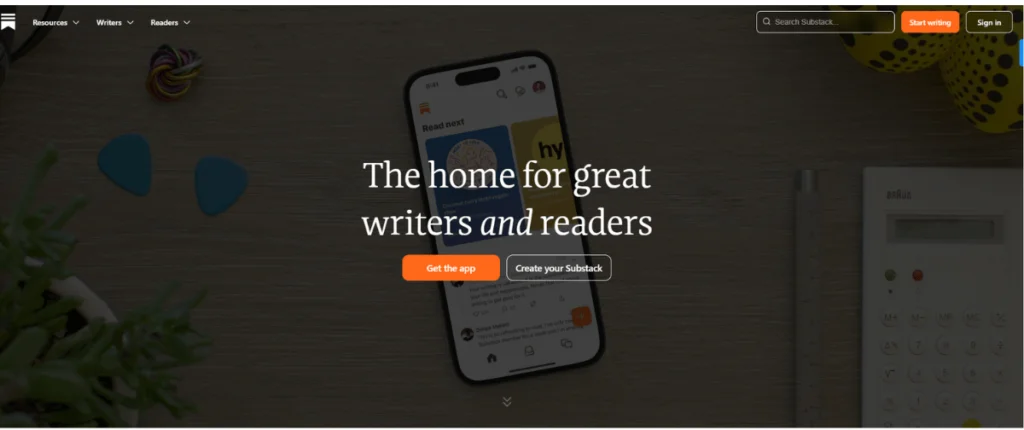 Substack Homepage