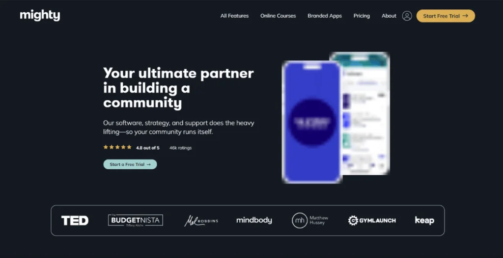 Mighty Networks Homepage