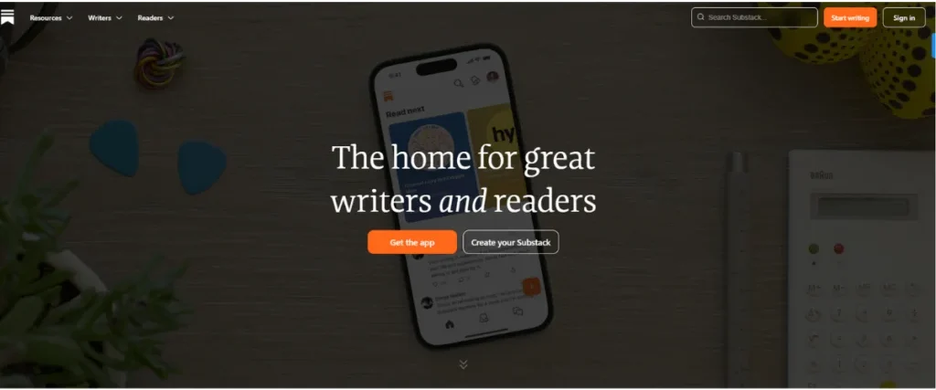 Substack Homepage