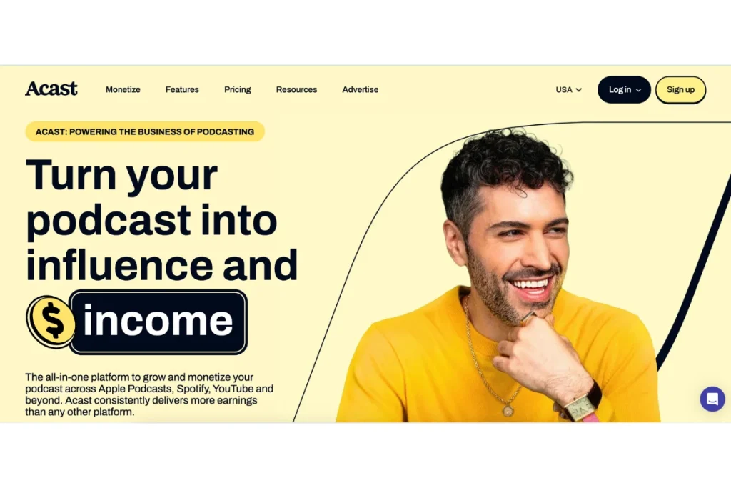 Acast Homepage