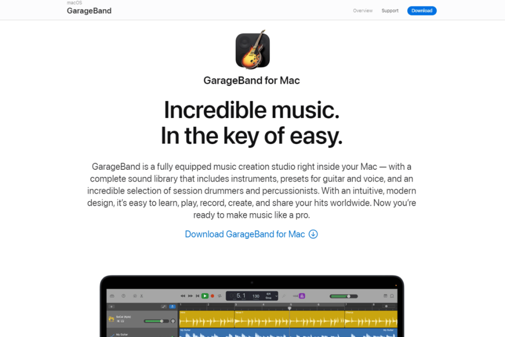 GarageBand Homepage