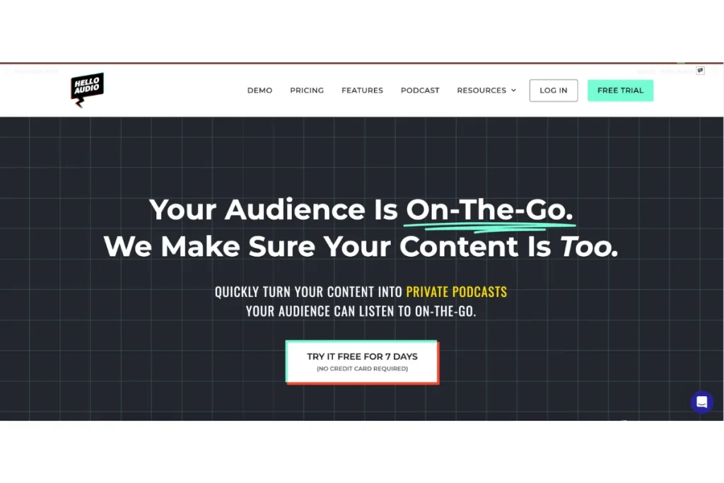 Hello Audio Homepage