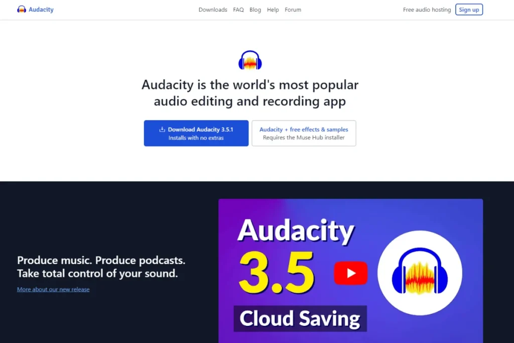 Audacity Homepage
