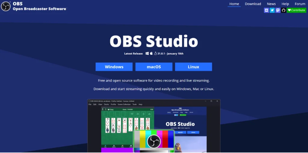 OBS Studio Homepage