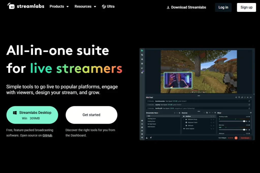 Streamlabs Homepage