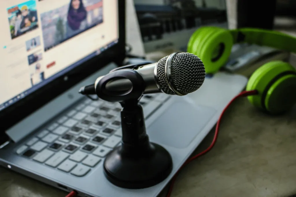 Where technology meets narrative - a podcaster's workspace.