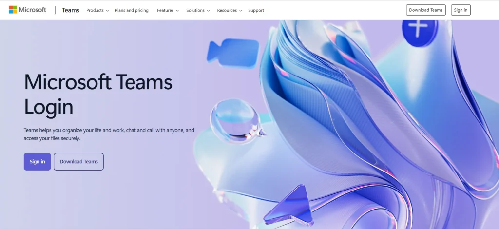 Microsoft Teams Homepage