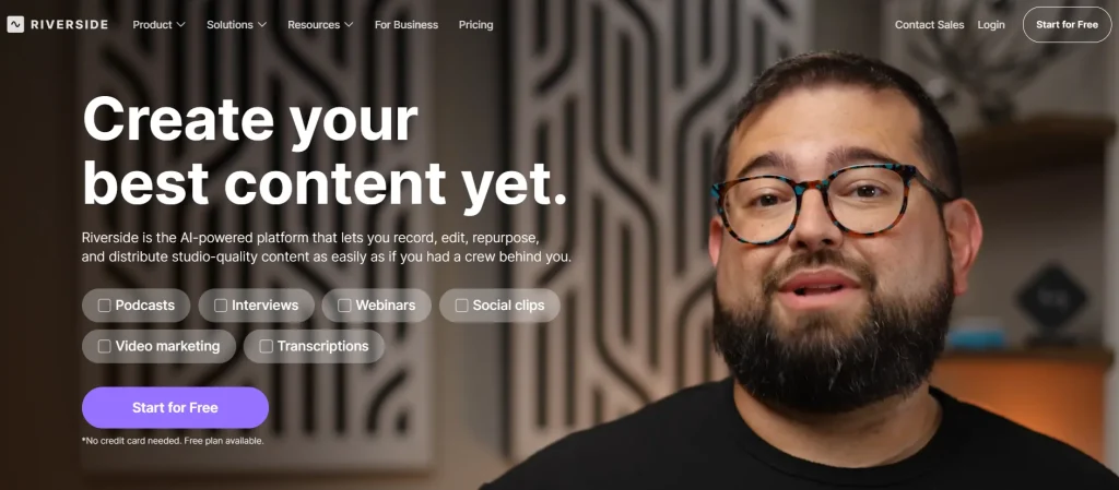 Riverside.fm Homepage