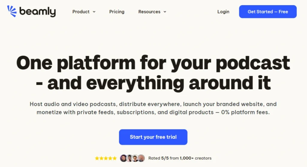 Beamly Homepage