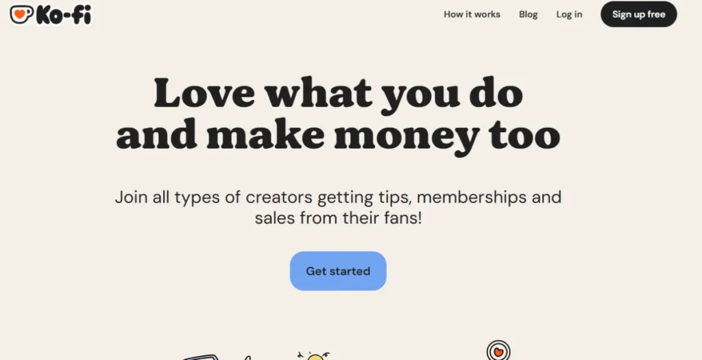Ko-fi Homepage