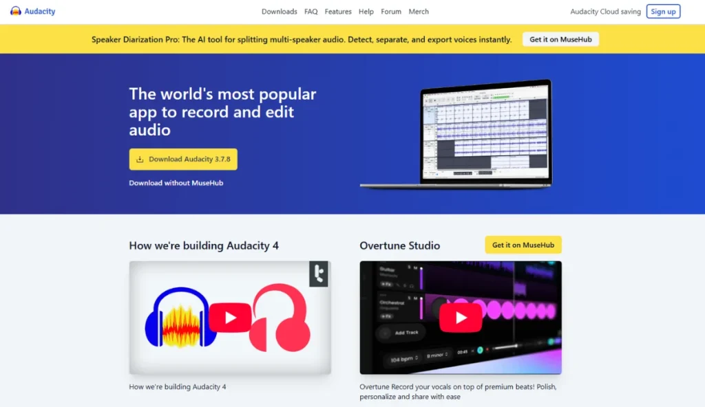Audacity Homepage