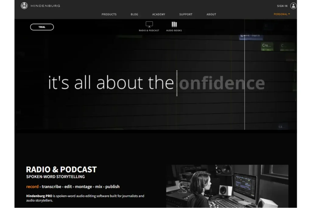 Hindenburg Pro Homepage